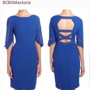 BCBG Maxazria blue studded dress